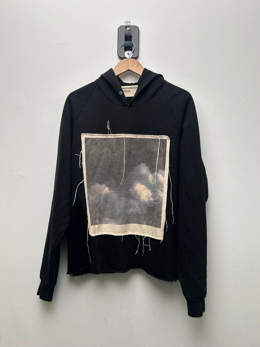 ERD Patch Black Cropped Hoodie Size M