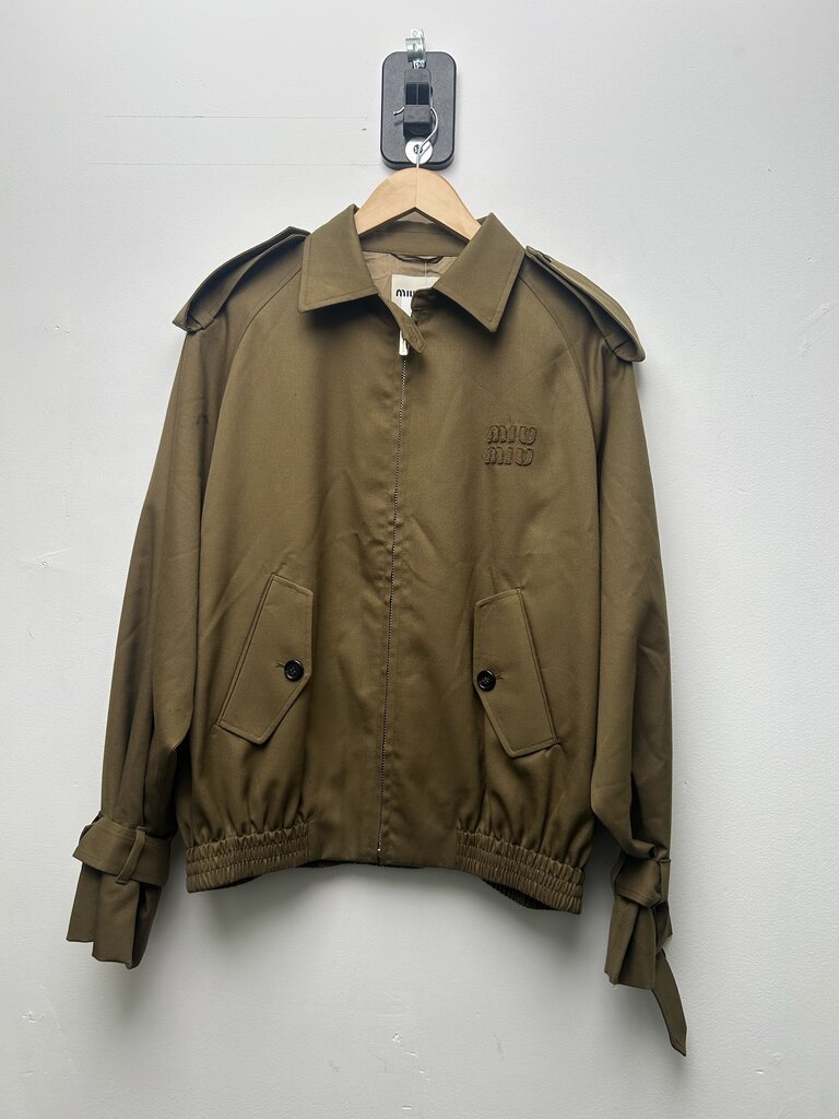 Miu Miu Olive Zip Jacket Size 40(L)