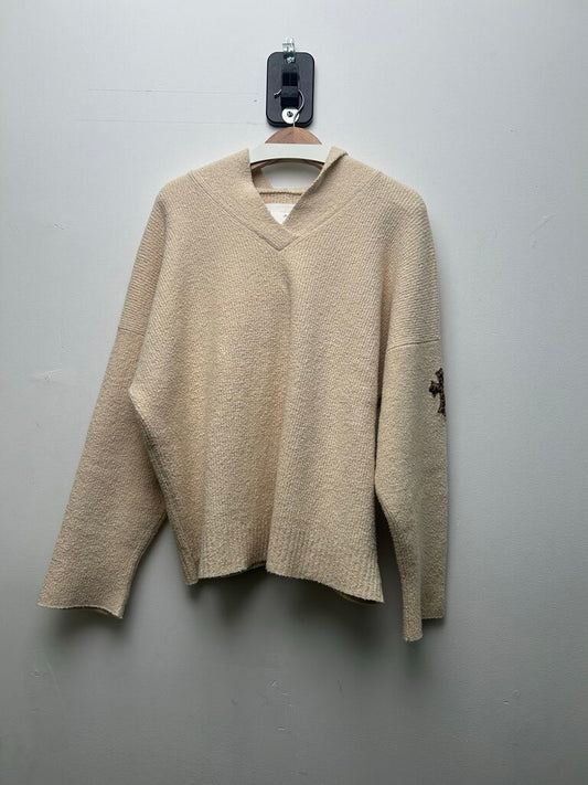 Chrome Hearts Cream Cashmere Cheetah Patch Hoodie Size M/L