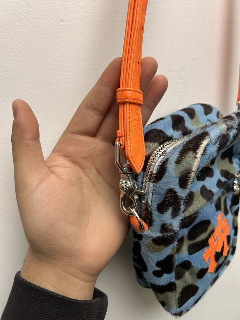 Chrome Hearts Leopard Blue Patch Mini Side Bag