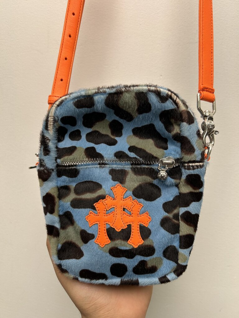 Chrome Hearts Leopard Blue Patch Mini Side Bag