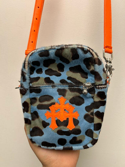 Chrome Hearts Leopard Blue Patch Mini Side Bag