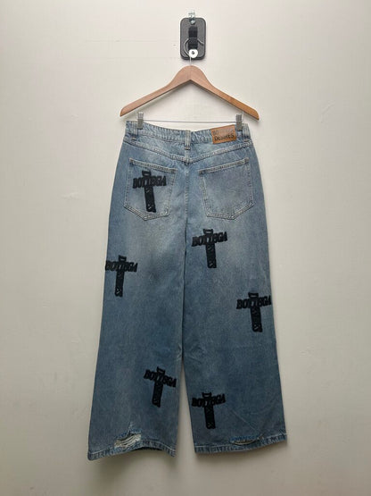 New Bottega Desires Lightwash Patch Denim size 30