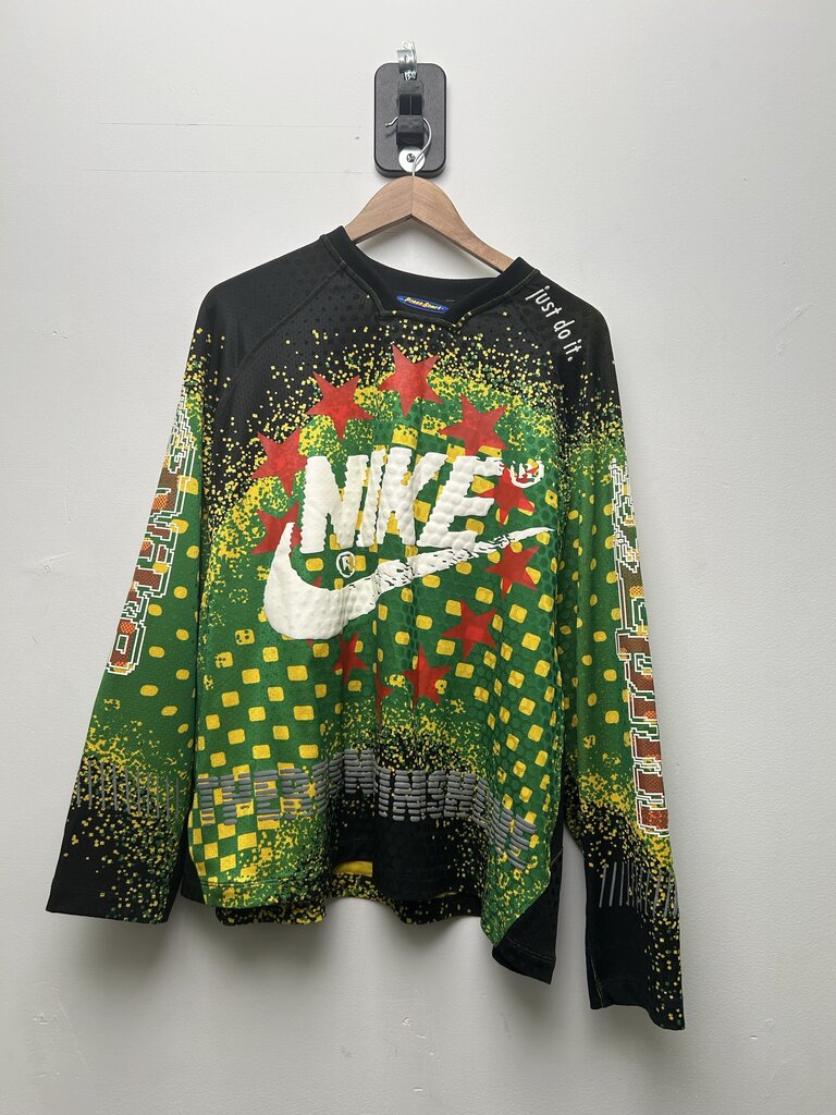 New CPFM Nike Green Black Yellow Jersey L/S size M