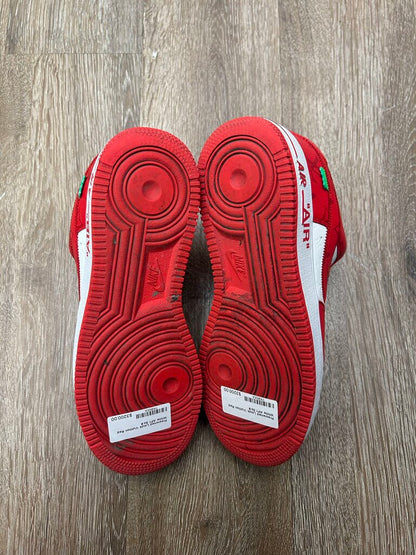 Preowned Louis Vuitton Red White AF1 Sz.8