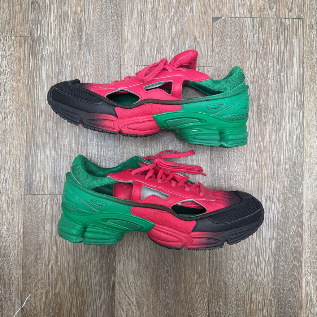 Preowned Raf Simons Adidas Green Pink Size 9.5 (No Box, no insole)