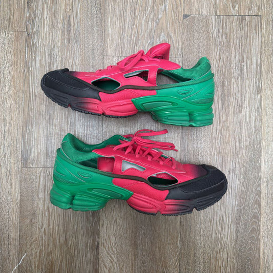 Preowned Raf Simons Adidas Green Pink Size 9.5 (No Box, no insole)