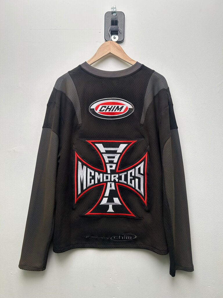 Preowned HMDD Moto Jersey Black Red Size Large