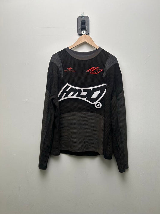Preowned HMDD Moto Jersey Black Red Size Large