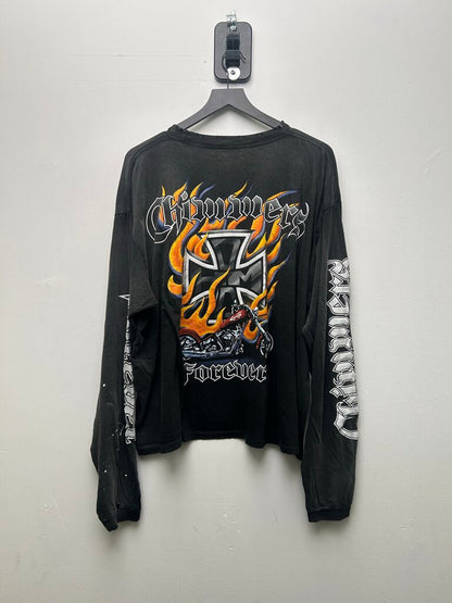New HMDD Motorcylcle Flame L/S Size Large