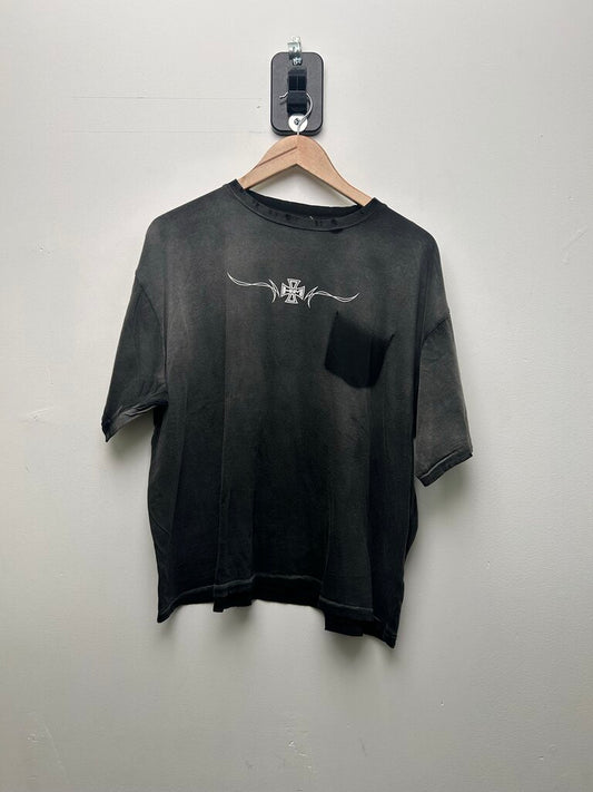New HMDd Black Wash Chimmers Tee Size Medium