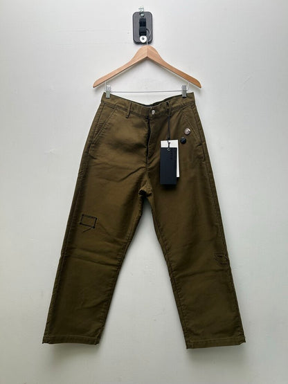 New ERD Green Pin Chinos Sz 34