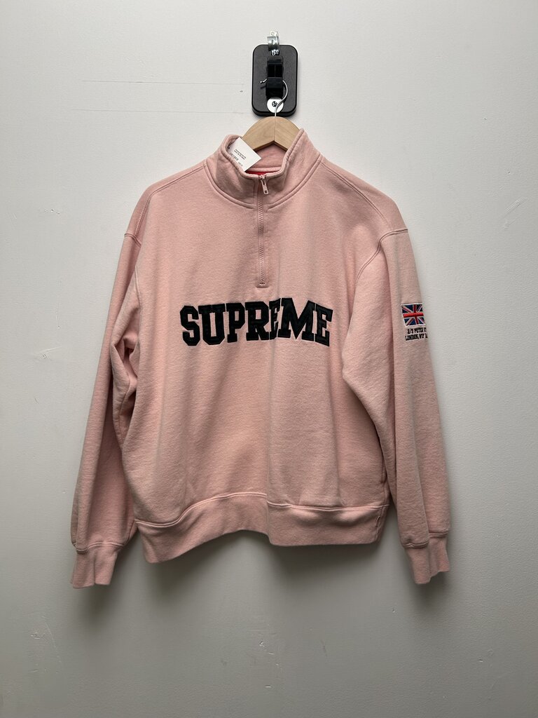 Preowned Supreme Pink Quarter Zip Size Medium