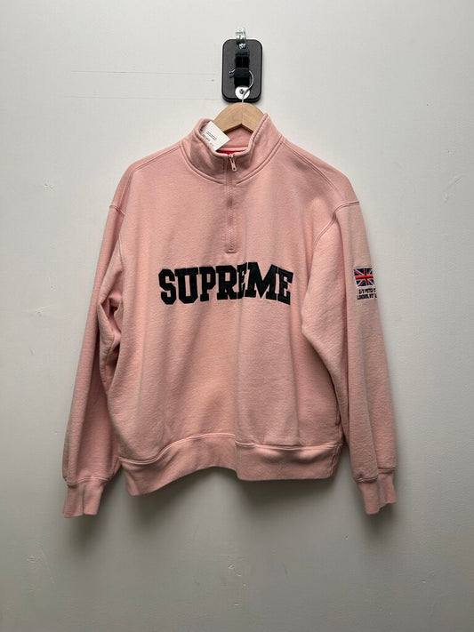 Preowned Supreme Pink Quarter Zip Size Medium