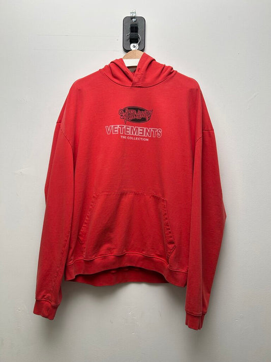 Preowned Vetements Red Graffiti Hoodie Size Large
