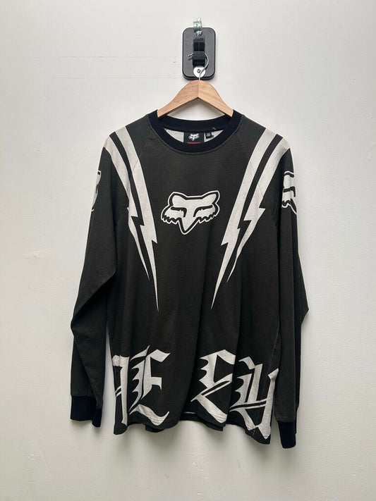New Supreme Fox Black Long Sleeve Size Medium