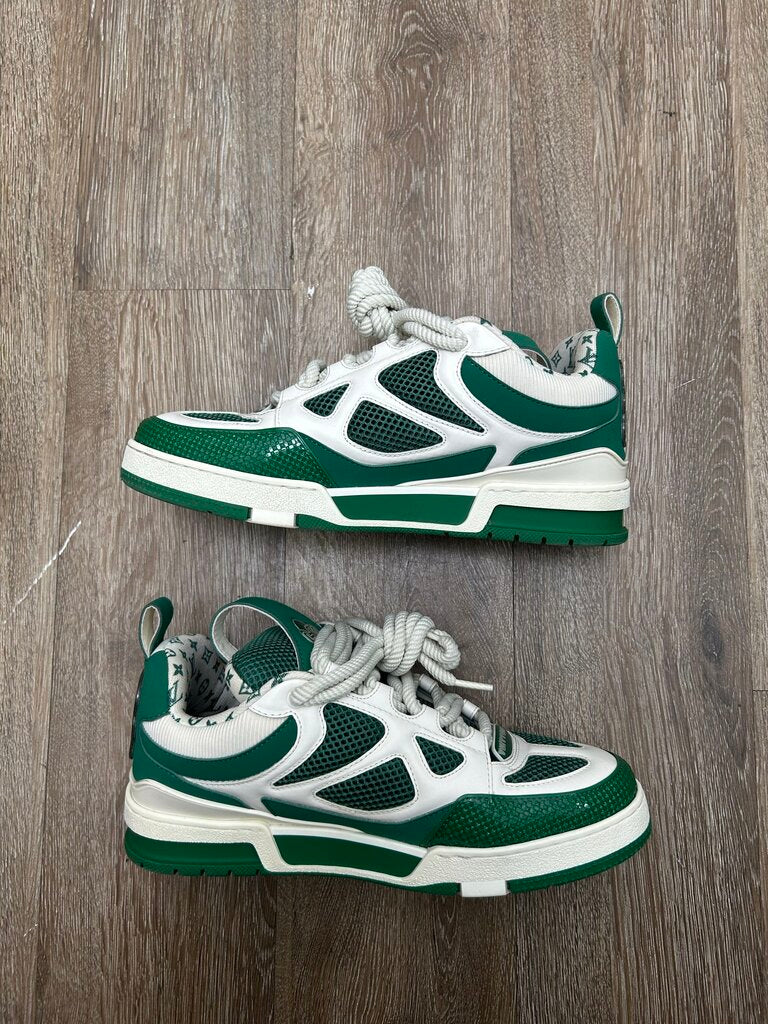 Preowned Louis Vuitton Skate Green Grey Size 8.5LV (10.5M) (No Box)