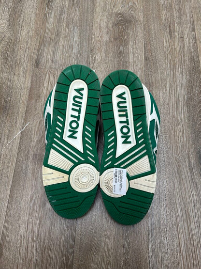 Preowned Louis Vuitton Skate Green Grey Size 8.5LV (10.5M) (No Box)