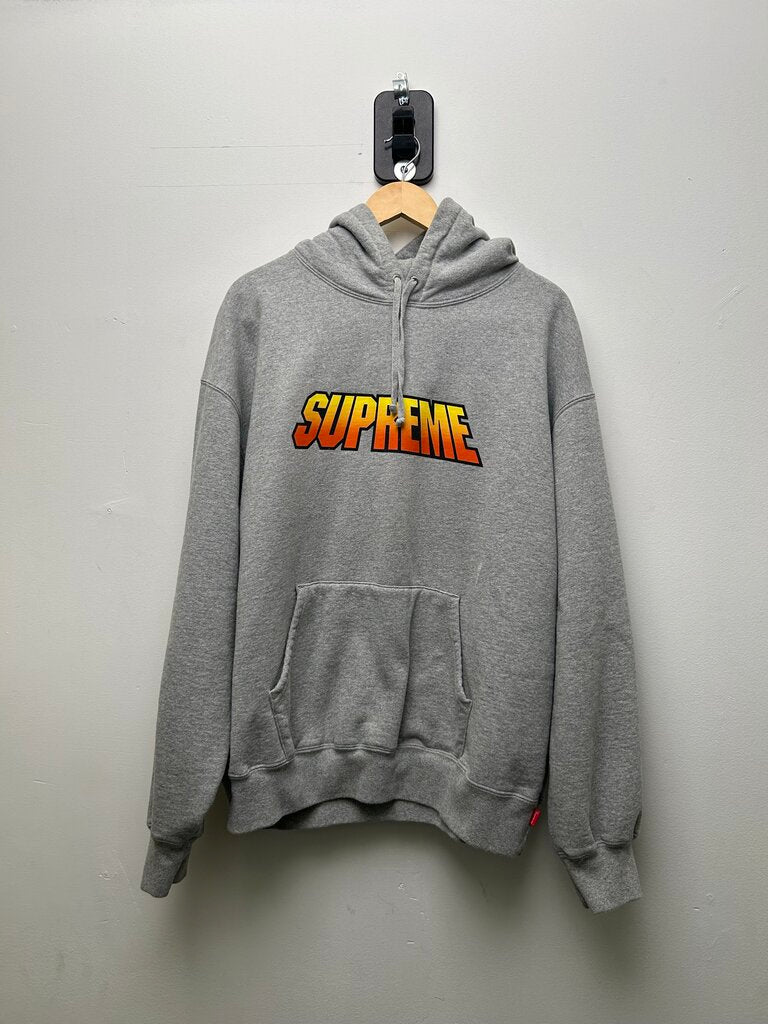 Preoned Suprem Grey Orange Hoodie Size XL