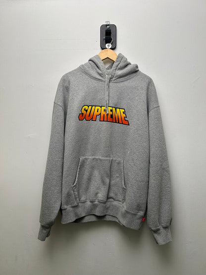 Preoned Suprem Grey Orange Hoodie Size XL