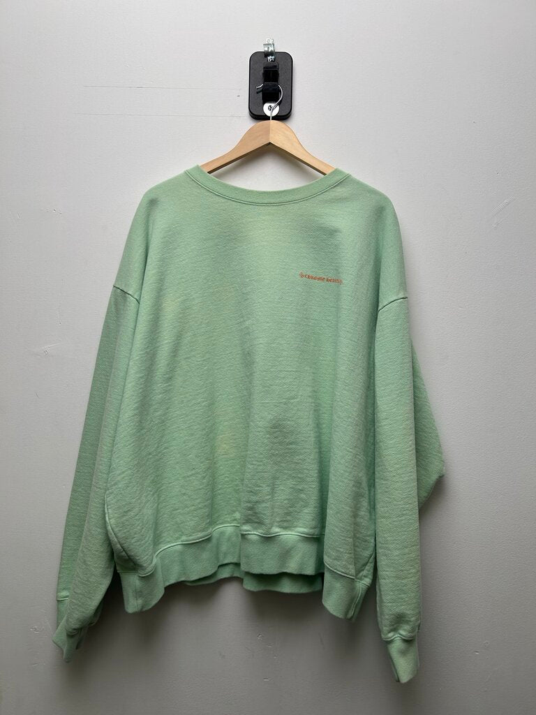 Preowned Chrome Hearts Matty Mint Crewnmeck Size XXL (flaw)