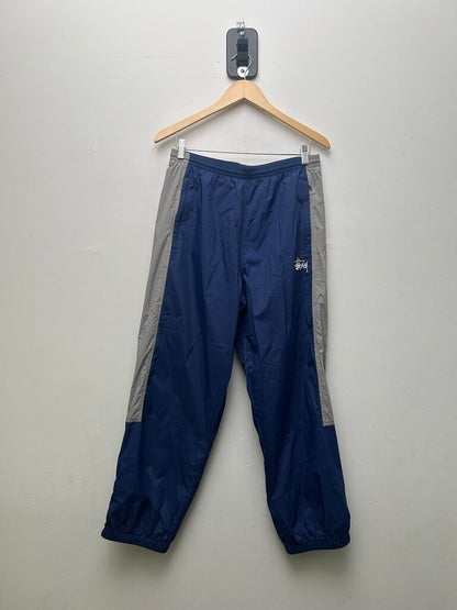 New Stussy Navy Grey Nylon Pants Sz.Medium