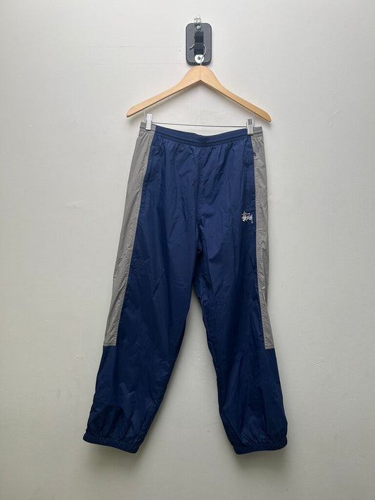 New Stussy Navy Grey Nylon Pants Sz.Medium