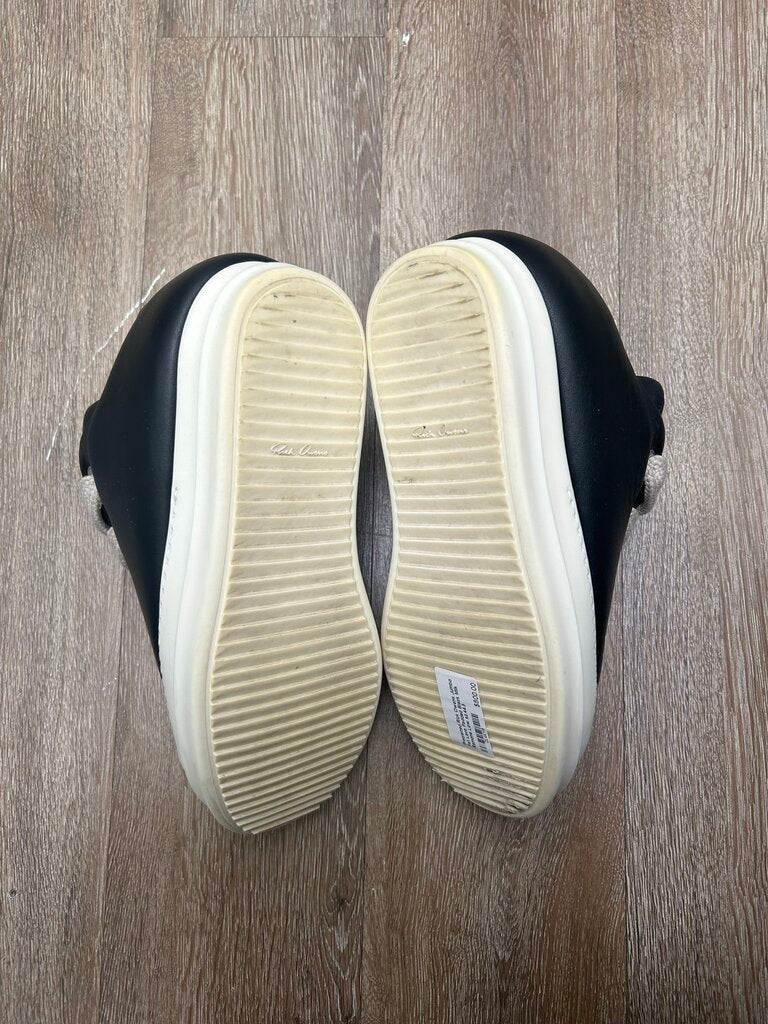 Preowned Rick Owens Jumbo Fat Lace Padded Black Milk Ramone Low sz.44.5