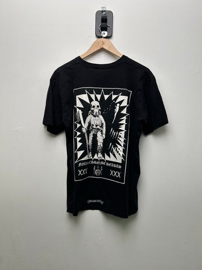 Preowned Chrome Hearts Foti Toothbrush Black White Tee sz.L