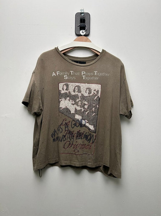 Preowned Paly Family Brown Red Patron Tee Sz.Small