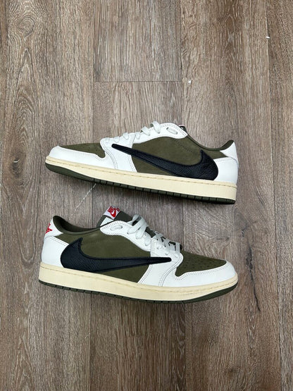 Preowned Jordan 1 Low Travis Scott Olive Sz.9.5