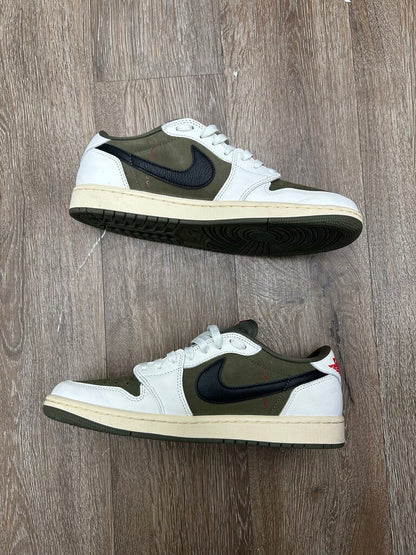 Preowned Jordan 1 Low Travis Scott Olive Sz.9.5