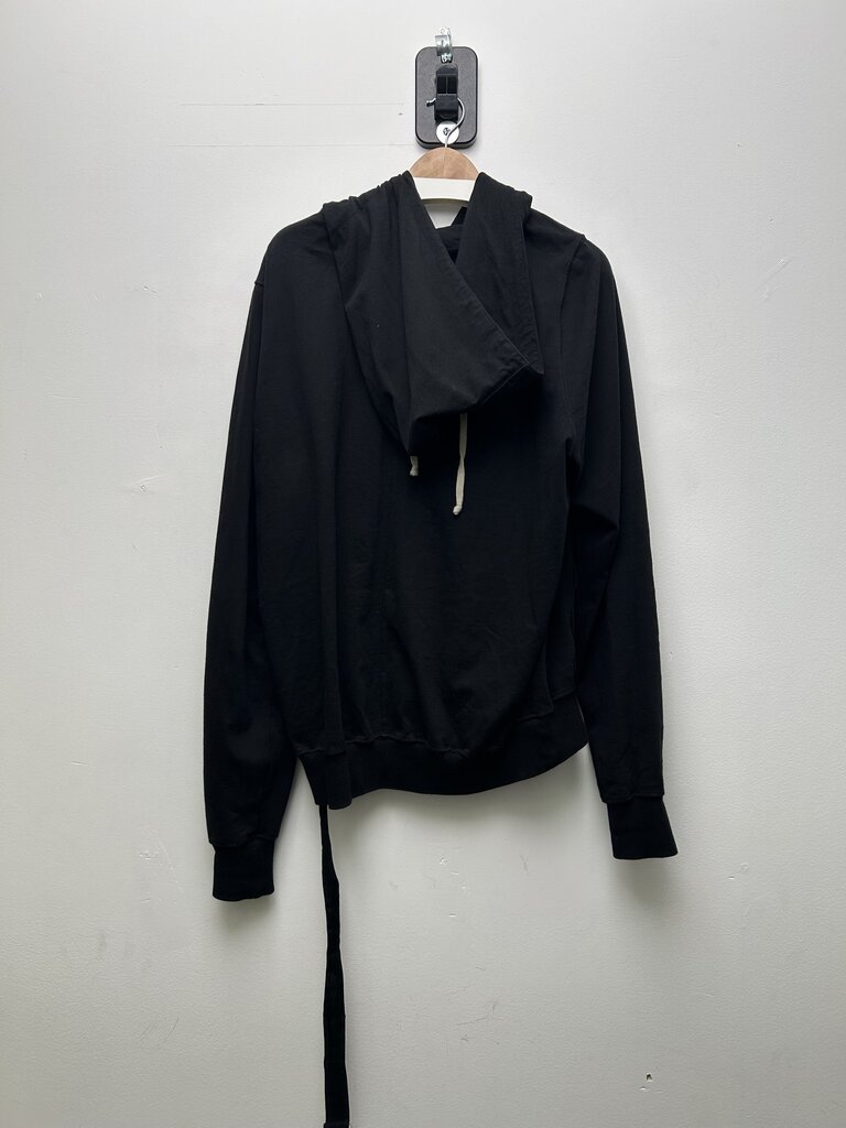 Preowned Rick Owens Black String Hoodie Size XXL