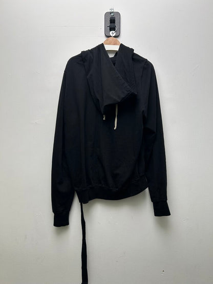 Preowned Rick Owens Black String Hoodie Size XXL