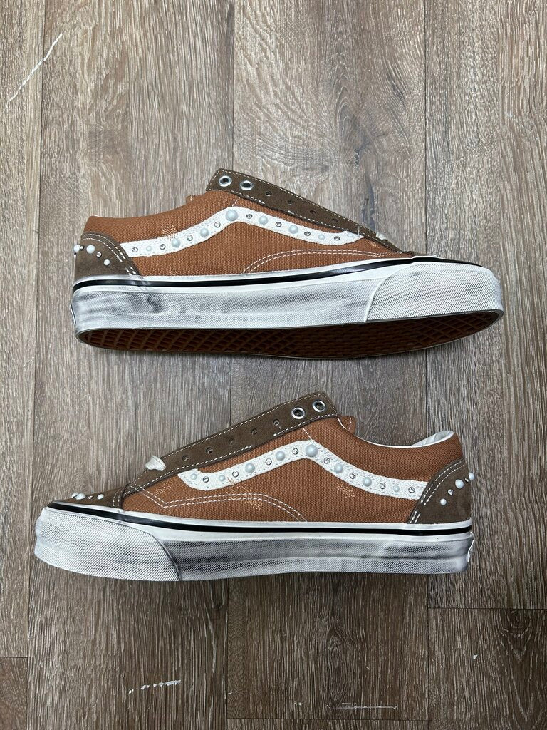 New Pearlized Vans Cocoa Brown Size 9.5