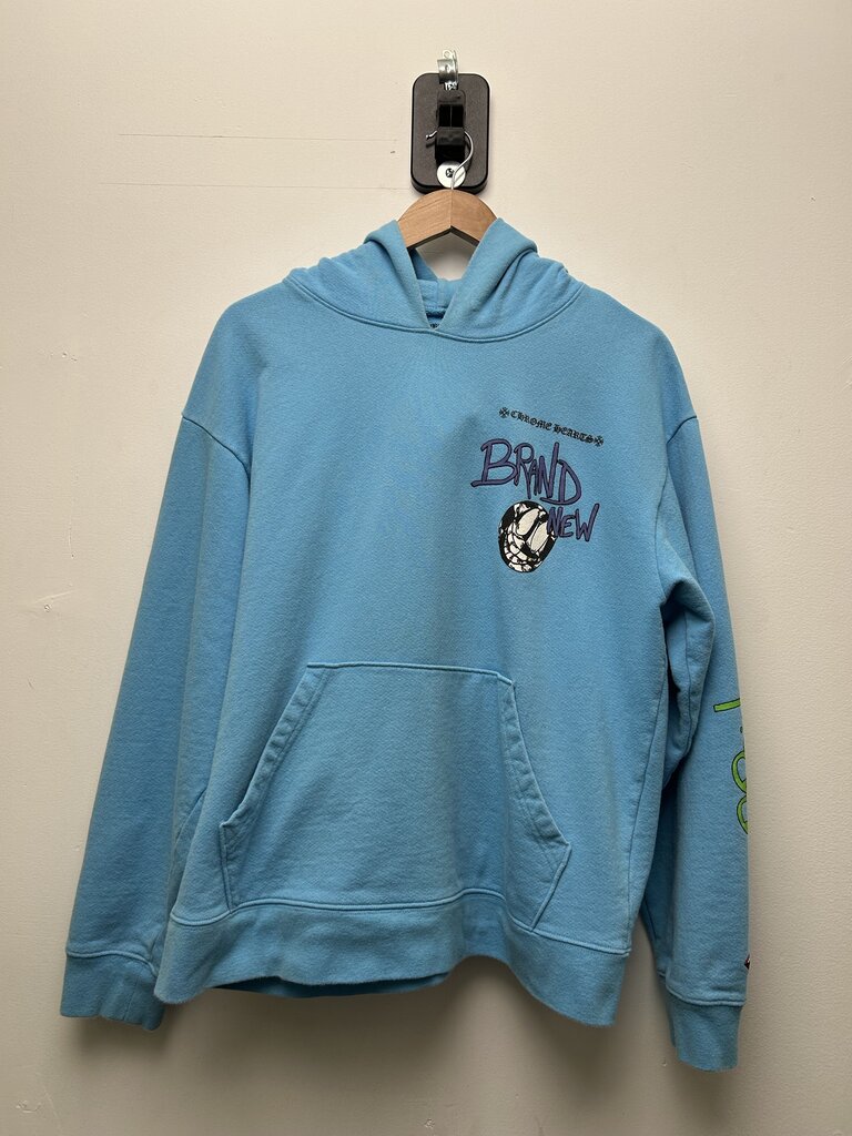 Preowned Chrome Hearts Matty Brand New Blue Hoodie Size Large