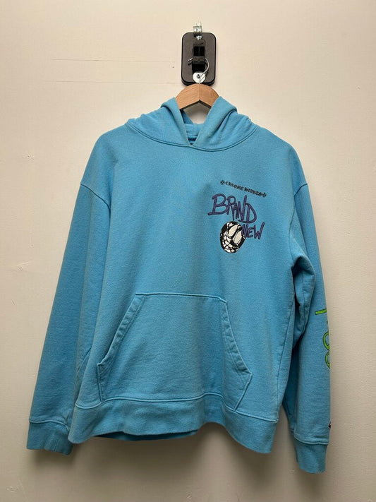 Preowned Chrome Hearts Matty Brand New Blue Hoodie Size Large