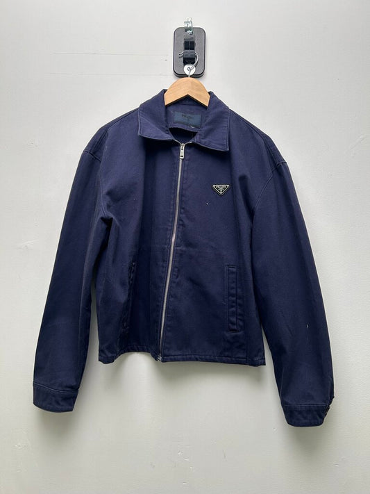 Preowned Prada Navy Work Zip Jacket Size Medium