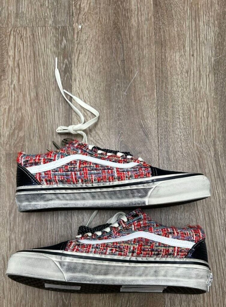 New Vans Charm Red Multicolor Sz.8.5