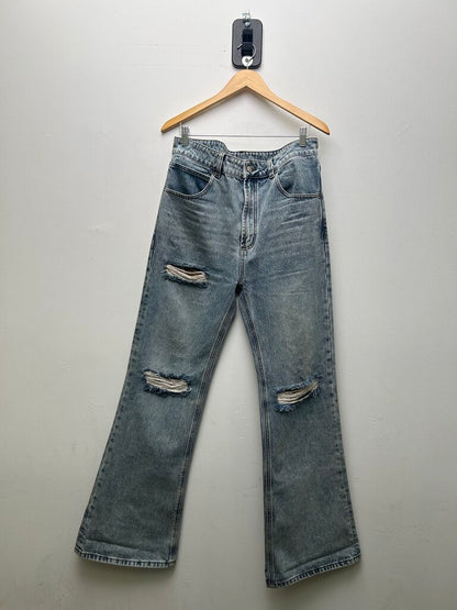 Preowned 74Is War Lightwash Double Knee Size 36