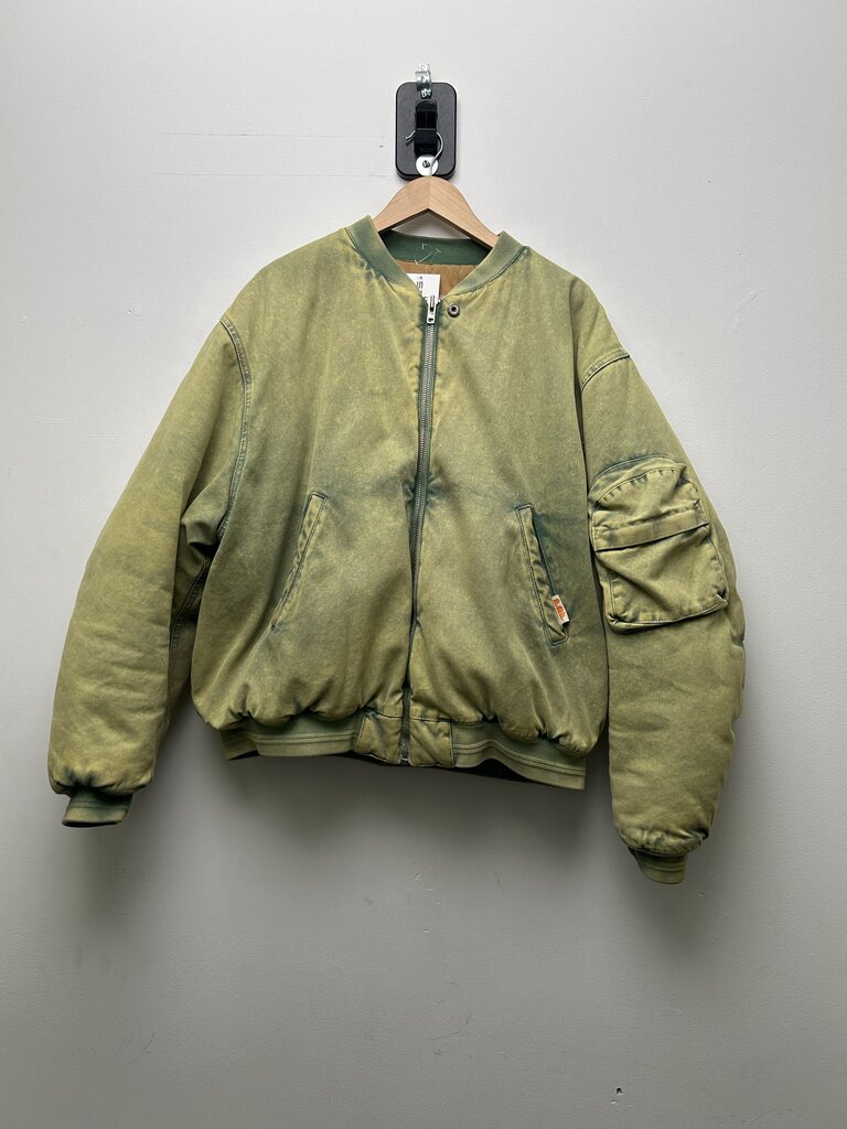 Preowned PDF Green Bomber Jacket Size Large