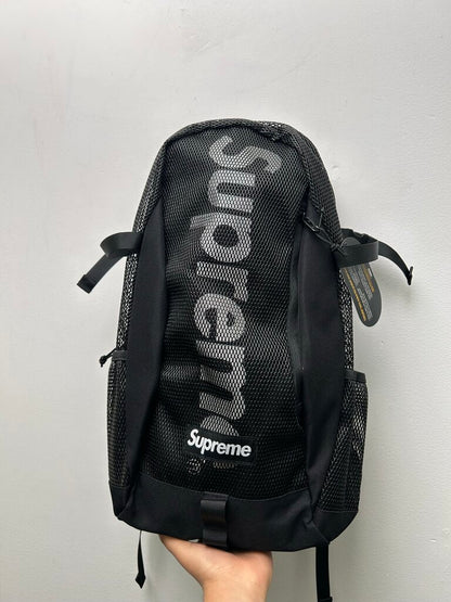New Supreme Net Mesh Black Bookbag