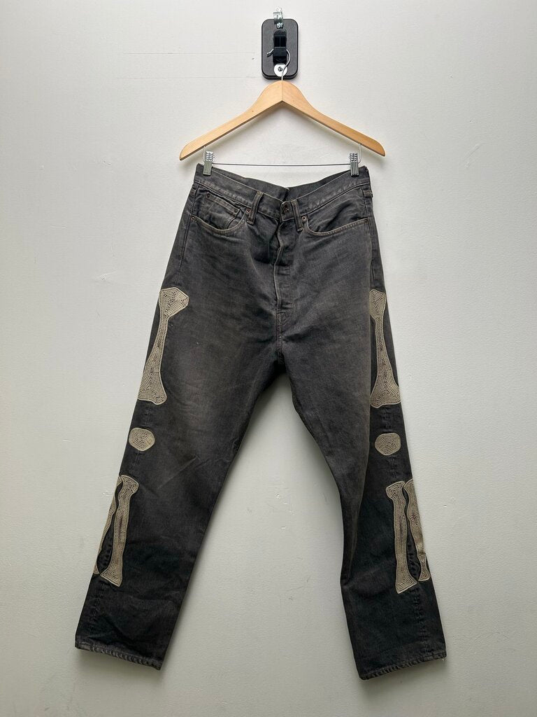 Preowned Kapital Grey Bone Denim sz.36