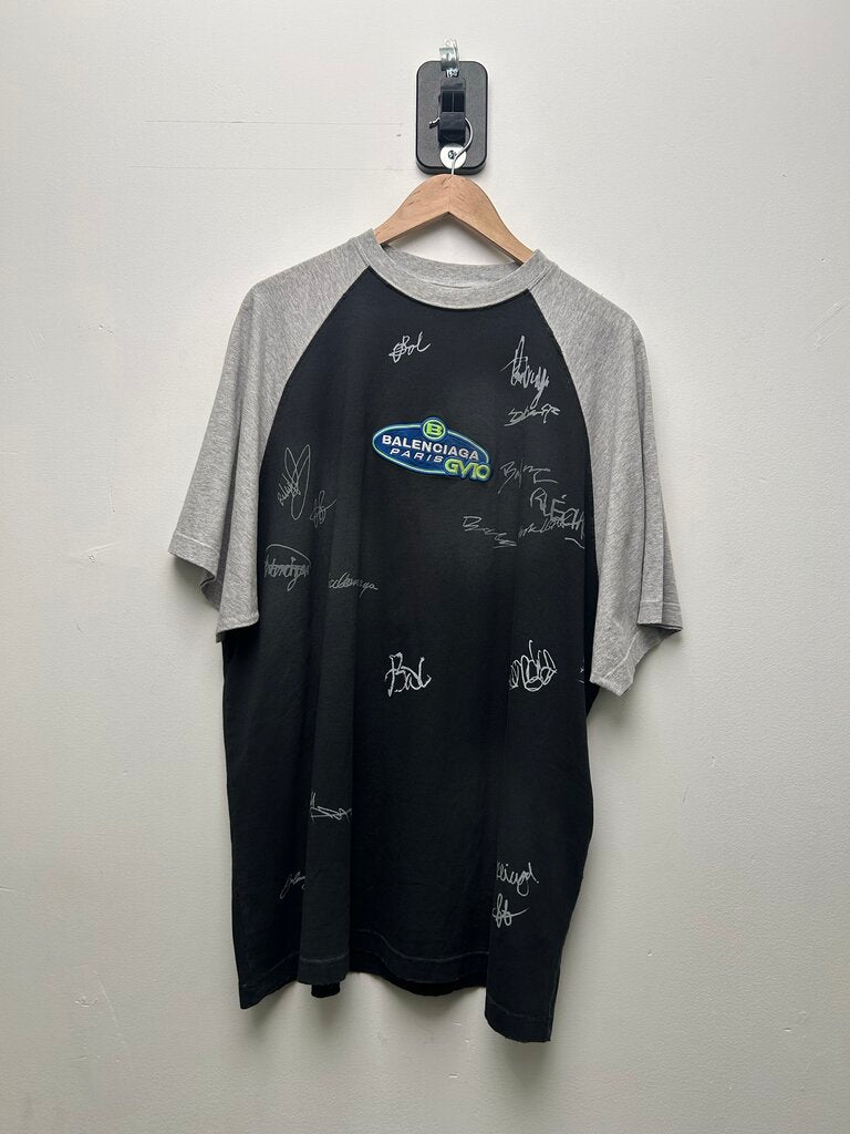 New Balenciaga Graffiti Grey Tee Size Medium