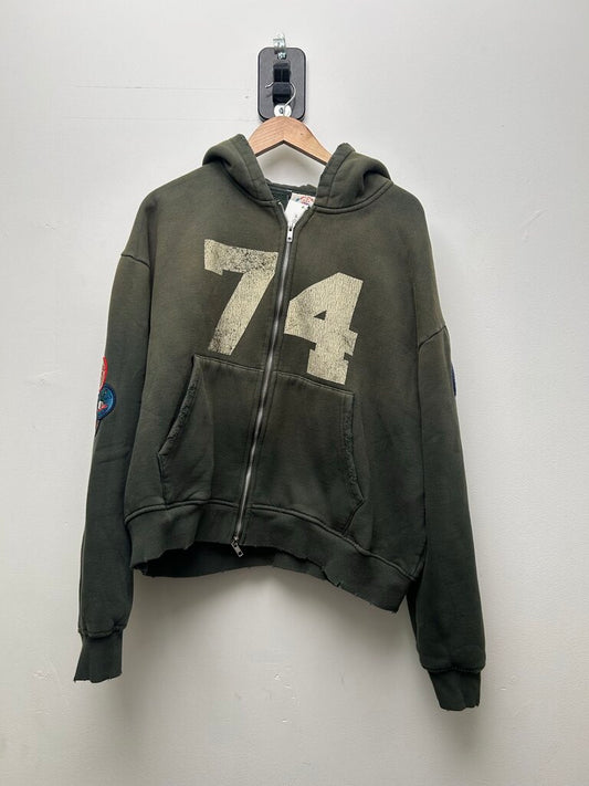 Preowned 74iswar Olive Hoodie Size Large