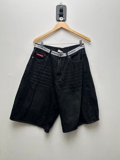 Preowned Gv Gallery Black Jean Short Size Small