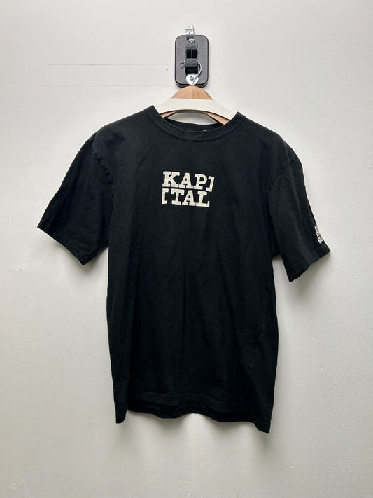 Preowned Kapital Classic logo Black Tee Size Medium