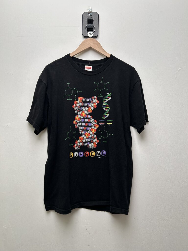 Preowned Supreme Black DNA Tee Sz.Large