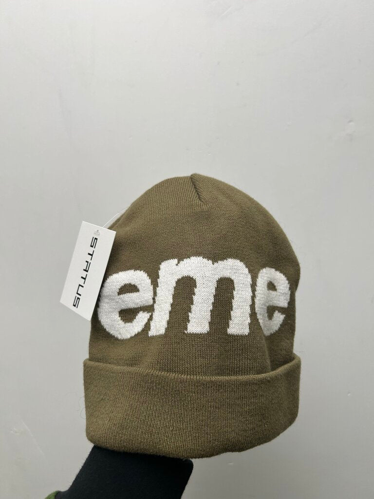 Preowned Supreme Big Logo Olive Beanie