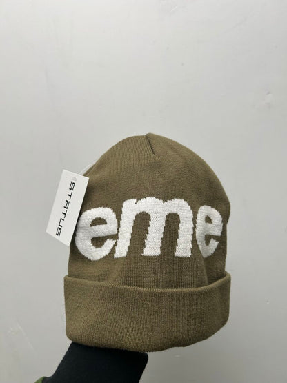 Preowned Supreme Big Logo Olive Beanie